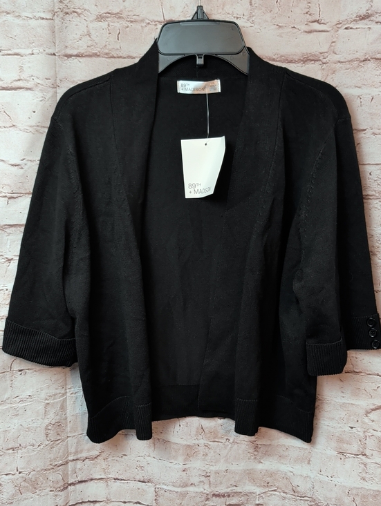 89th & Madison Sweaters - 89th + Madison Black Open-Front Women's Cardigan Sweater Large New Nwt